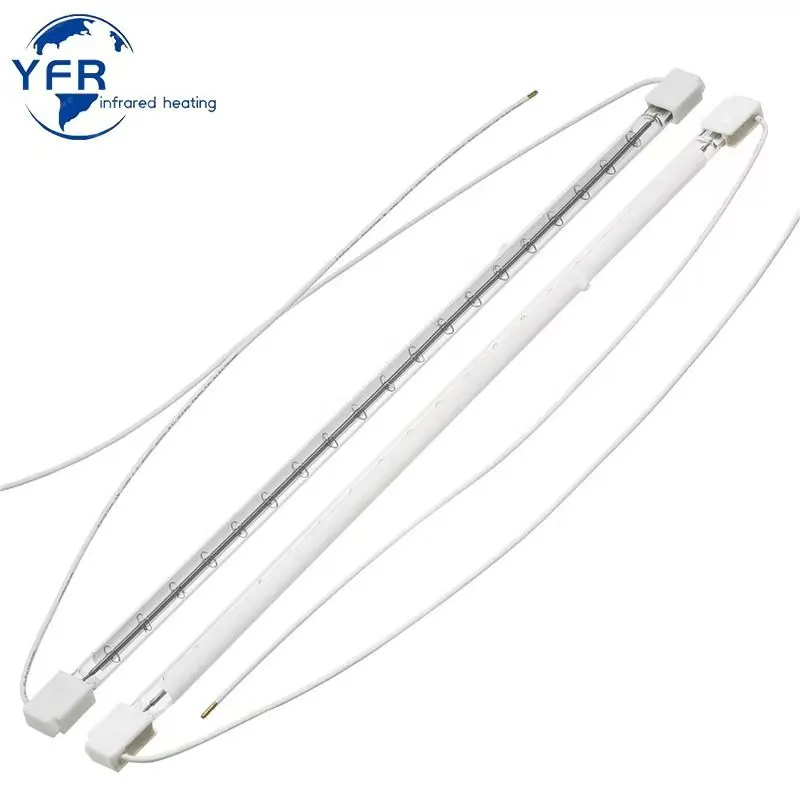 Quartz infrared lamp construction and reflector orientation YFR quartz infrared lamps with white reflector coatings