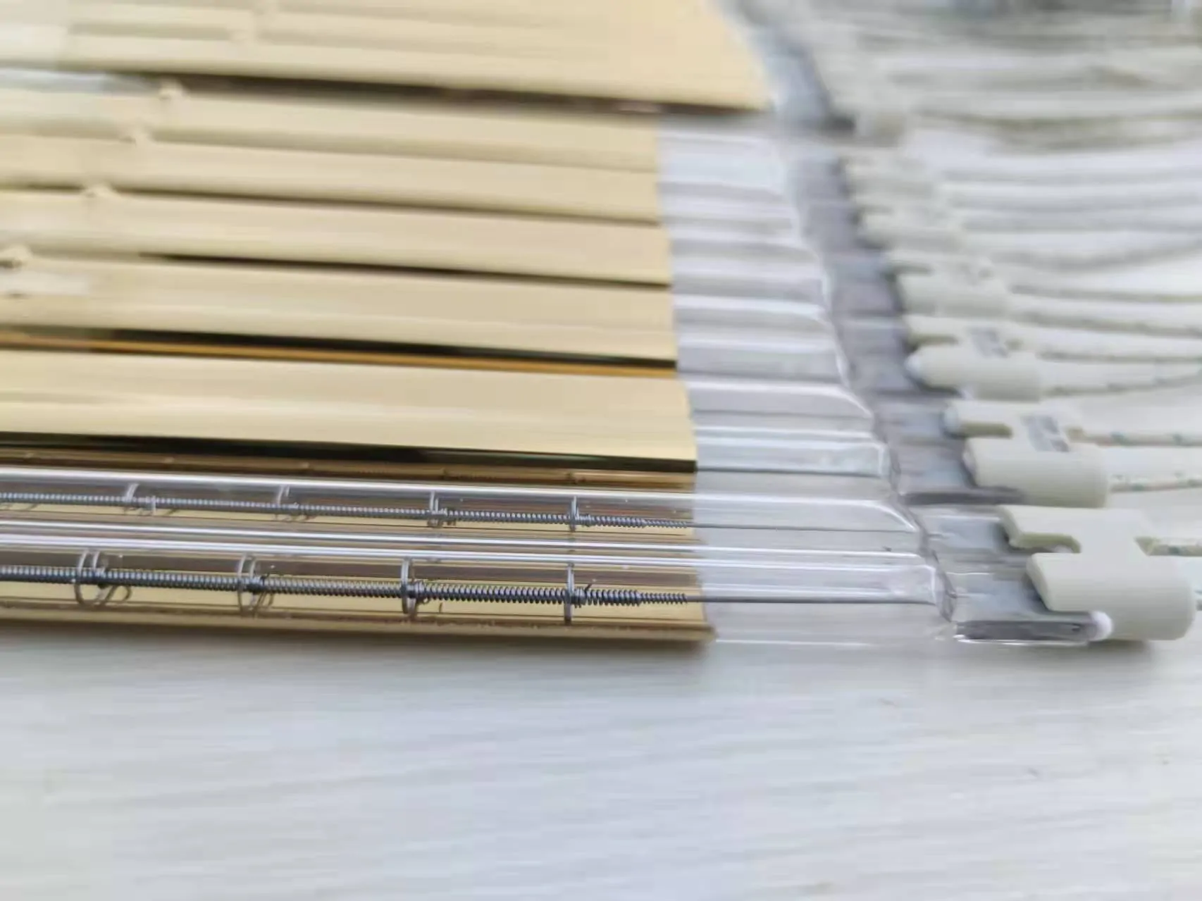 Infrared lamp system for printing press drying infrared lamps installed for printing ink drying
