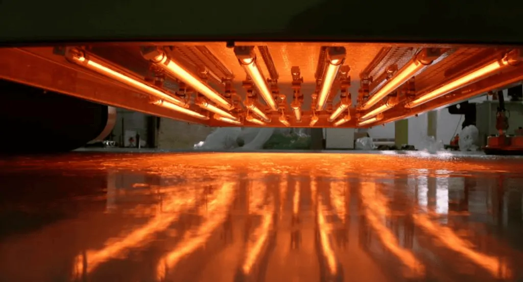 Infrared paint drying heater and process control infrared heater used for controlled paint drying